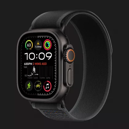 Apple Watch Ultra 2 49mm GPS + LTE Black Titanium Case with Black