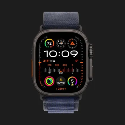 Apple Watch Ultra 2 49mm GPS + LTE Black Titanium Case with Navy Alpine Loop Small (MYTF3, MYPW3) в Камянце - Подольском