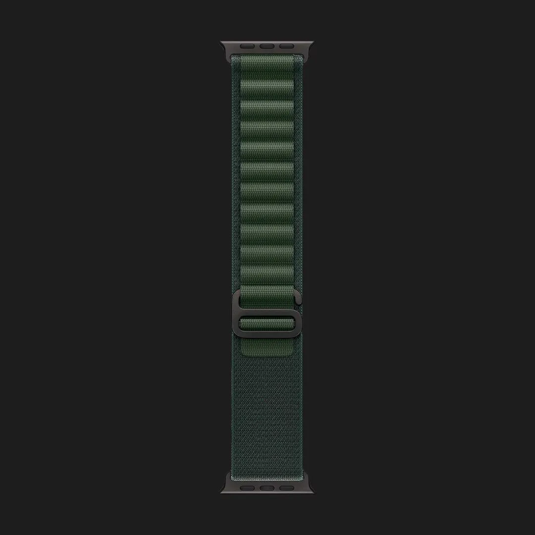 Apple Watch Ultra 2 49mm GPS + LTE Black Titanium Case with Dark Green Alpine Loop Small (MX4Q3)