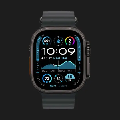 Apple Watch Ultra 2 49mm GPS + LTE Black Titanium Case with Black Ocean Band (MX4P3)