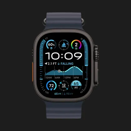 Apple Watch Ultra 2 49mm GPS + LTE Black Titanium Case with Navy Ocean Band (MYTC3, MYPA3) у Запоріжжі