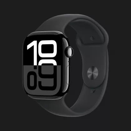 Apple Watch Series 10 GPS, 42mm Jet Black Aluminum Case with Black