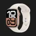 Apple Watch Series 10 46mm Rose Gold Aluminum Case with Starlight Sport Band