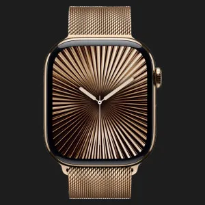 б/у Apple Watch Series 10 GPS + LTE, 42mm Gold Titanium Case with Gold Milanese Loop (MX083) (Хорошее состояние)