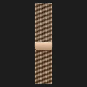 Apple Watch Series 10 GPS + LTE, 46mm Gold Titanium Case with Gold Milanese Loop (S/M) (MC7T4)