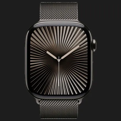 Apple Watch Series 10 GPS + LTE, 42mm Slate Titanium Case with Slate Milanese Loop (MX053)