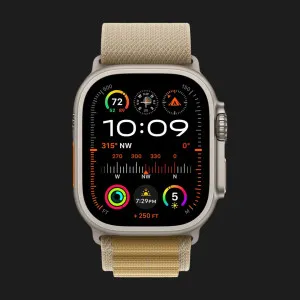 Apple Watch Ultra 2 49mm GPS + LTE Titanium Case with Tan Alpine Loop Medium (MX4F3)