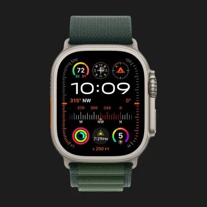 Apple Watch Ultra 2 49mm GPS + LTE Titanium Case with Dark Green Alpine Loop Medium (MYD13) в Камянце - Подольском