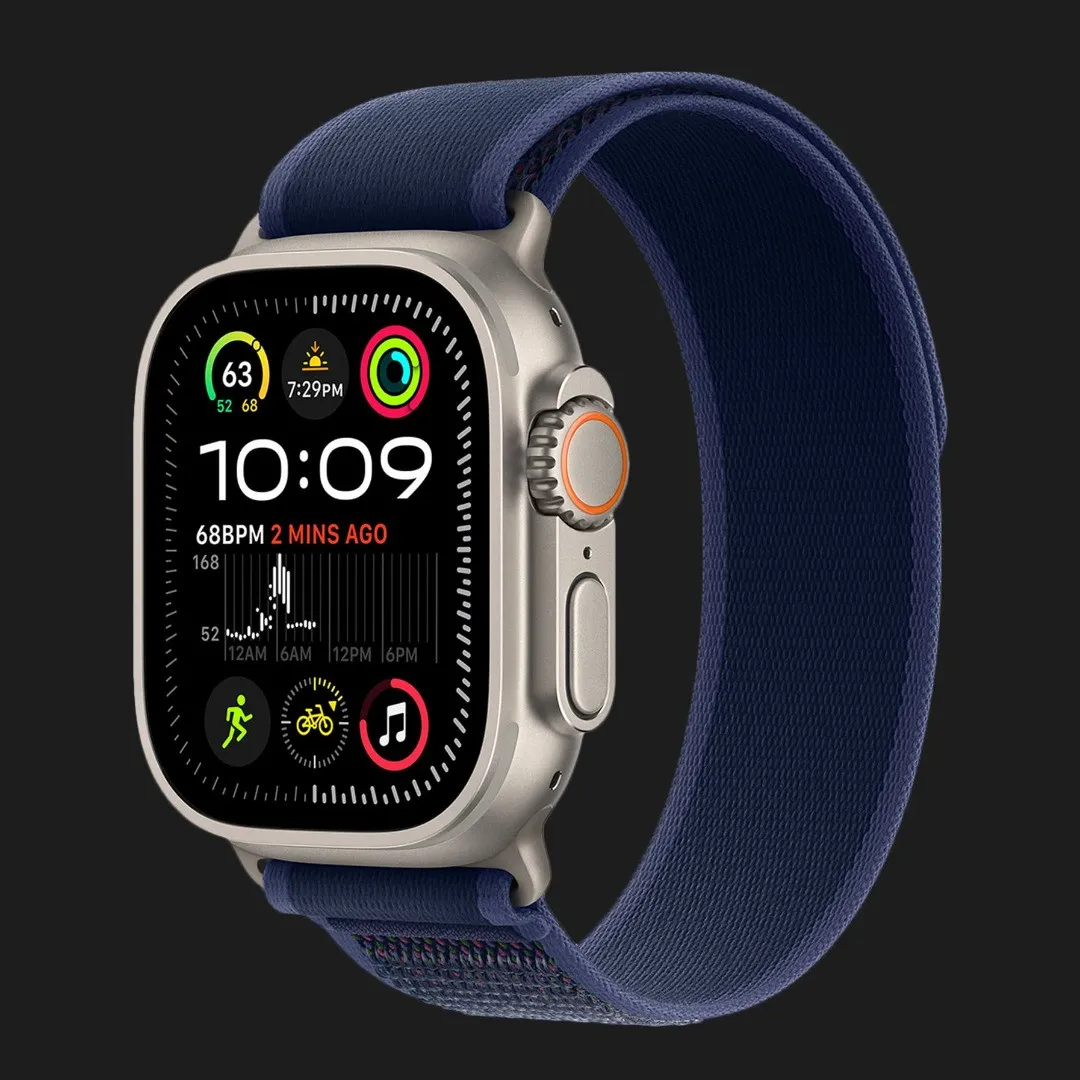 Apple Watch Ultra 2 49mm GPS + LTE Titanium Case with Blue Trail Loop M/L (MX4L3)