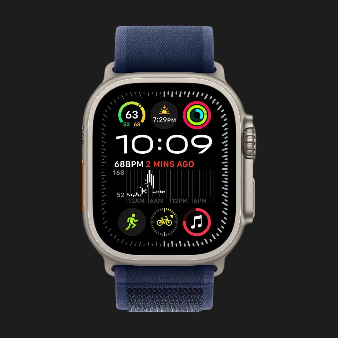 Apple Watch Ultra 2 49mm GPS + LTE Titanium Case with Blue Trail Loop S/M (MX4J3)