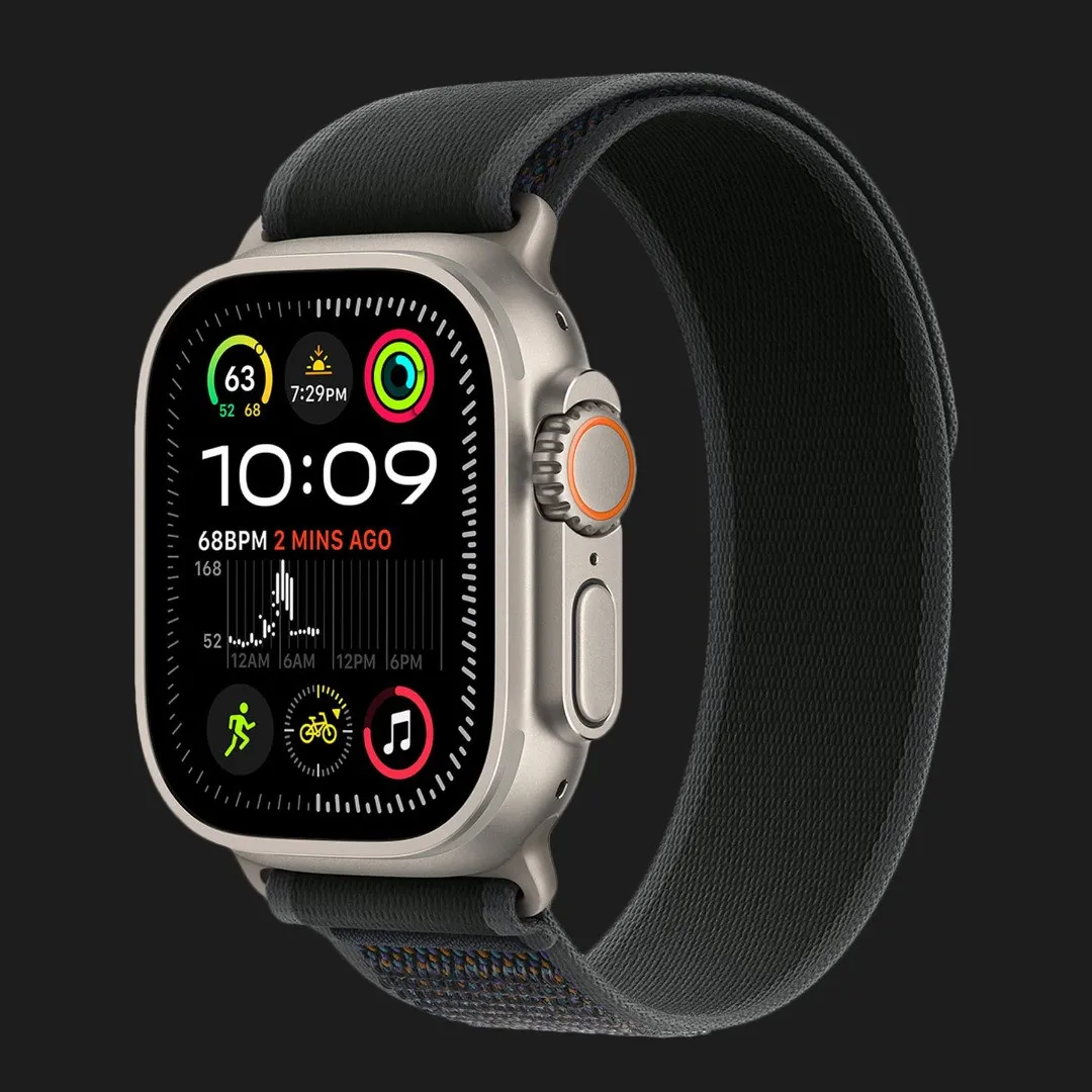 Apple Watch Ultra 2 49mm GPS + LTE Titanium Case with Black Trail Loop M/L (MYT73+MXTR3)