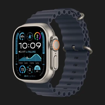 Apple Watch Ultra 2 49mm GPS + LTE Titanium Case with Navy Ocean Band (MX4D3) у Запоріжжі