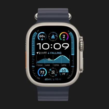 Apple Watch Ultra 2 49mm GPS + LTE Titanium Case with Navy Ocean Band (MX4D3) у Запоріжжі