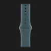 Apple Watch Series 10 GPS, 46mm Silver Aluminum Case with Lake Green Sport Band (S/M)