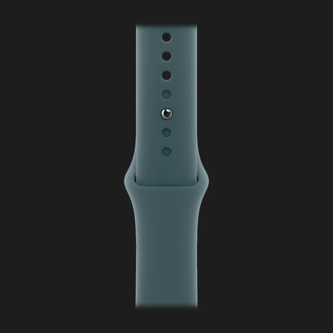 Apple Watch Series 10 GPS, 46mm Silver Aluminum Case with Lake Green Sport Band (S/M)