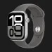 Apple Watch Series 10 GPS, 46mm Silver Aluminum Case with Stone Gray Sport Band (S/M)
