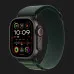 Apple Watch Ultra 2 49mm GPS + LTE Black Titanium Case with Dark Green Alpine Loop Small (MX4Q3)