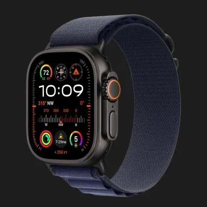 Apple Watch Ultra 2 49mm GPS + LTE Black Titanium Case with Navy Alpine Loop Small (MYTF3, MYPW3) в Камянце - Подольском