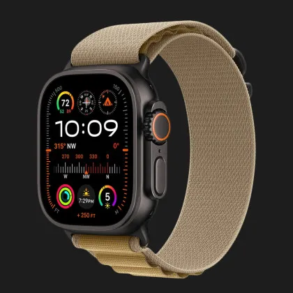 Apple Watch Ultra 2 49mm GPS + LTE Black Titanium Case with Tan Alpine Loop Large (MYTF3, MYQ23) в Камянце - Подольском