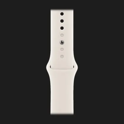 Apple Watch Series 10 GPS, 42mm Silver Aluminum Case with Starlight Sport Band (M/L)