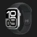 Apple Watch Series 10 GPS, 46mm Silver Aluminum Case with Black Sport Band (S/M)
