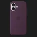 Чехол Apple Silicone Case with Magsafe для iPhone 16 (Plum)