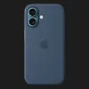 Чехол Apple Silicone Case with Magsafe для iPhone 16 (Denim)