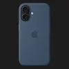Чехол Apple Silicone Case with Magsafe для iPhone 16 (Denim)