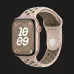 Apple Watch Series 10 GPS, 46mm Rose Gold Aluminum Case with Desert Stone Nike Sport Band (M/L)