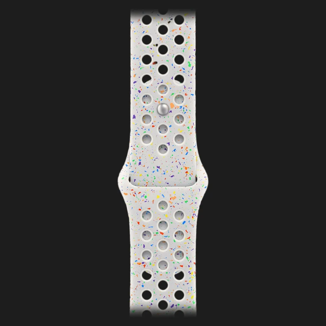 Apple Watch Series 10 GPS, 42mm Silver Aluminum Case with Pure Platinum Nike Sport Band (S/M)