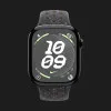Apple Watch Series 10 GPS, 46mm Jet Black Aluminum Case with Midnight Sky Nike Sport Band (M/L)