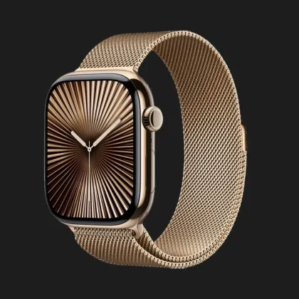 Apple Watch Series 10 GPS + LTE, 46mm Gold Titanium Case with Gold Milanese Loop (M/L) Калуші