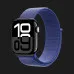 Apple Watch Series 10 GPS 42mm Jet Black Aluminum Case with Ultramarine Sport Loop