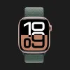 Apple Watch Series 10 GPS 46mm Rose Gold Aluminum Case with Lake Green Sport Loop