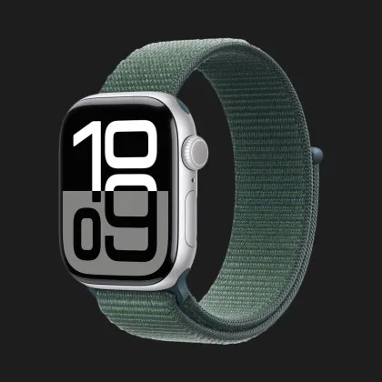 Apple Watch Series 10 GPS 42mm Silver Aluminum Case with Lake Green Sport Loop