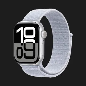Apple Watch Series 10 GPS 42mm Silver Aluminum Case with Blue Cloud Sport Loop (MWWD3) (Ultra)