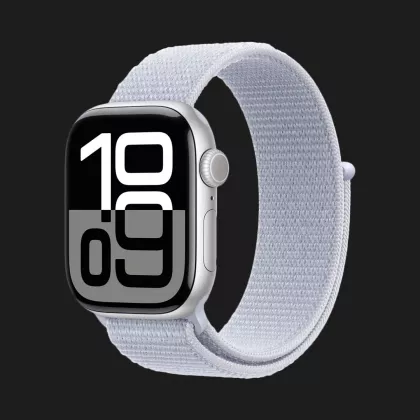 Apple Watch Series 10 GPS 42mm Silver Aluminum Case with Blue