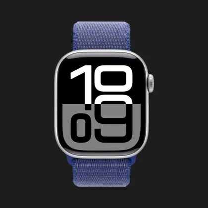 Apple Watch Series 10 GPS 46mm Silver Aluminum Case with Ultramarine Sport Loop