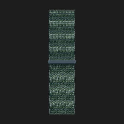 Apple Watch Series 10 GPS 46mm Jet Black Aluminum Case with Lake Green Sport Loop