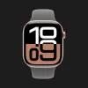 Apple Watch Series 10 GPS, 42mm Rose Gold Aluminum Case with Stone Gray Sport Band (M/L)