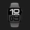 Apple Watch Series 10 GPS, 42mm Jet Black Aluminum Case with Stone Gray Sport Band (S/M)