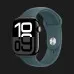 Apple Watch Series 10 GPS, 46mm Jet Black Aluminum Case with Lake Green Sport Band (М/L)