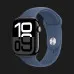 Apple Watch Series 10 GPS, 46mm Jet Black Aluminum Case with Denim Sport Band (S/M)