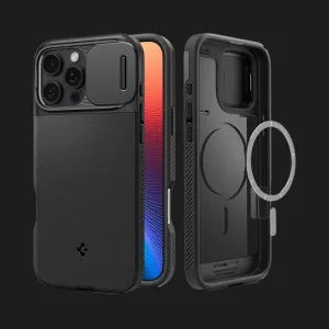 Чехол Spigen Optik Armor MagSafe для iPhone 16 Pro (Black) в Хмельницком