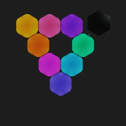 Розумна система освітлення Nanoleaf Shapes Ultra Black Hexagons Starter Kit, Apple Homekit, 9шт (Black) в Чернігові