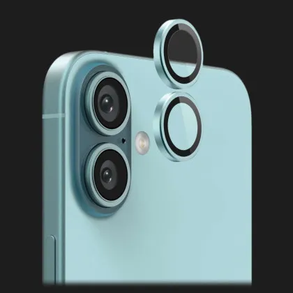 Захисне скло 9:42 для камери iPhone 16/16 Plus (Green)