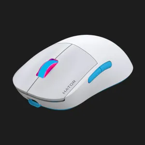 Ігрова миша HATOR Quasar 2 PRO wireless (HTM561WC) (White/Cyan) (UA) в Бродах
