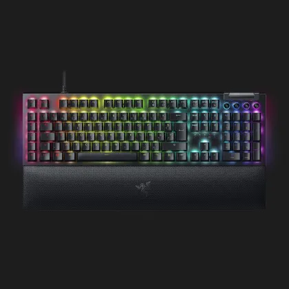 Клавіатура ігрова RAZER BlackWidow V4, Green Switch, UKR (Black) (RZ03-04690100-R3M1)