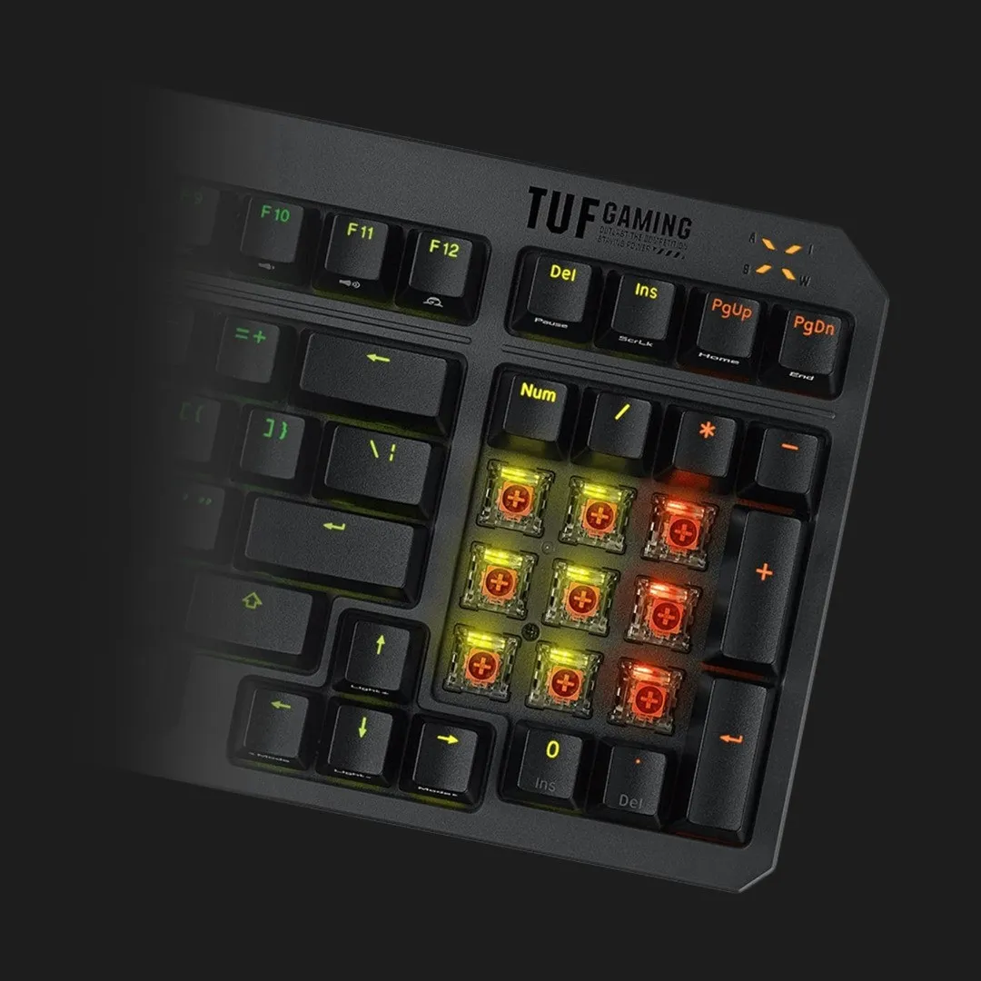 Клавіатура ігрова ASUS TUF Gaming K3 Gen II, EN/UK (Black) (UA)