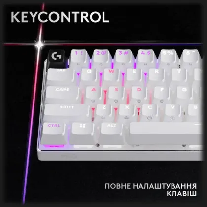 Клавиатура игровая Logitech G PRO X 60 TKL GX Optical Tactile (White)